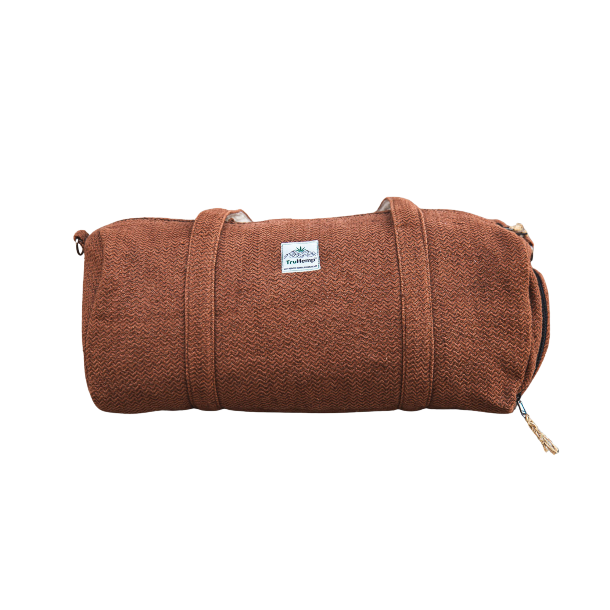 TruHemp Hemp Duffle Bag– Natural Travel Gym Bag with Shoe Compartment, Durable 30L Capacity with Dual YKK Zippered Sections