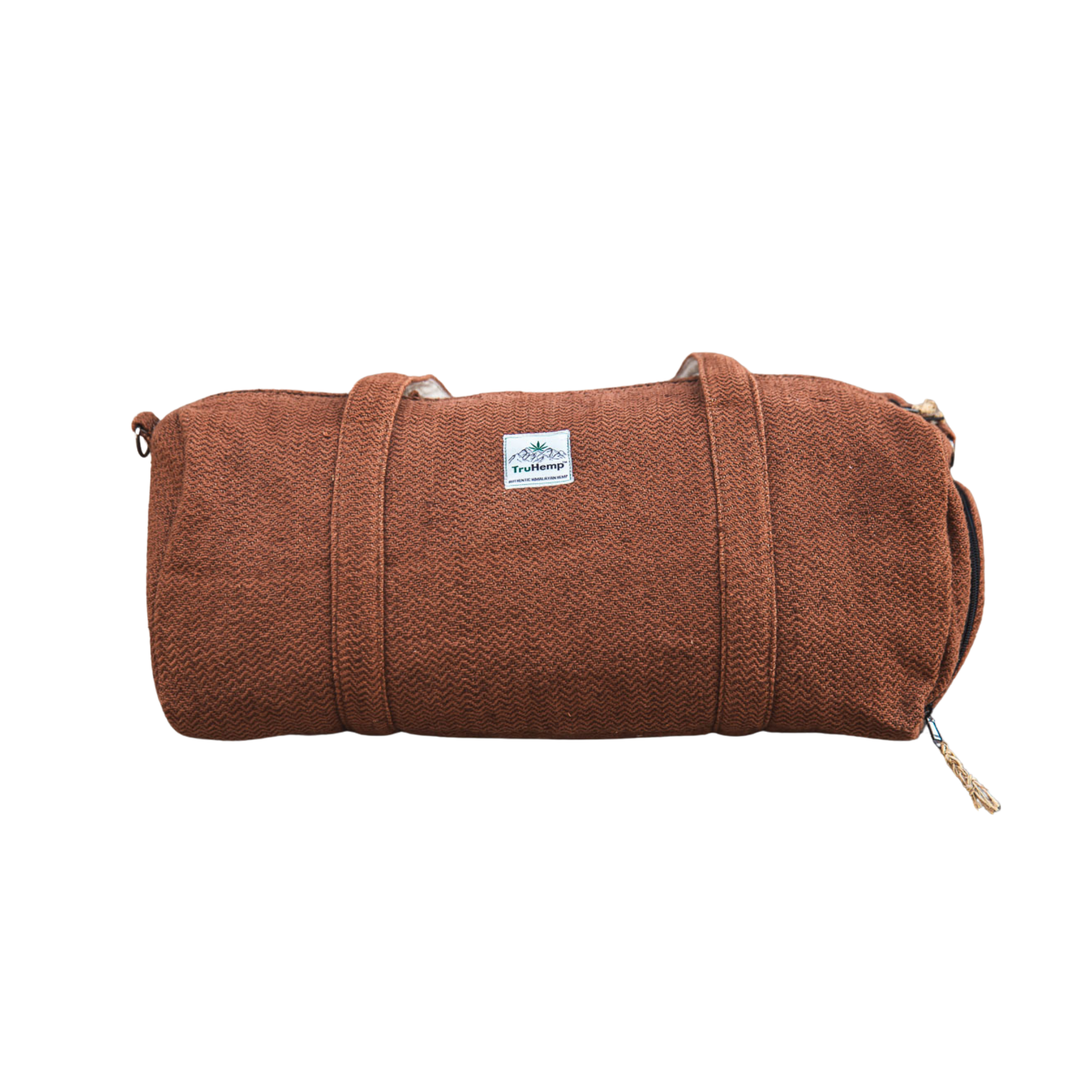 TruHemp Hemp Duffle Bag– Natural Travel Gym Bag with Shoe Compartment, Durable 30L Capacity with Dual YKK Zippered Sections
