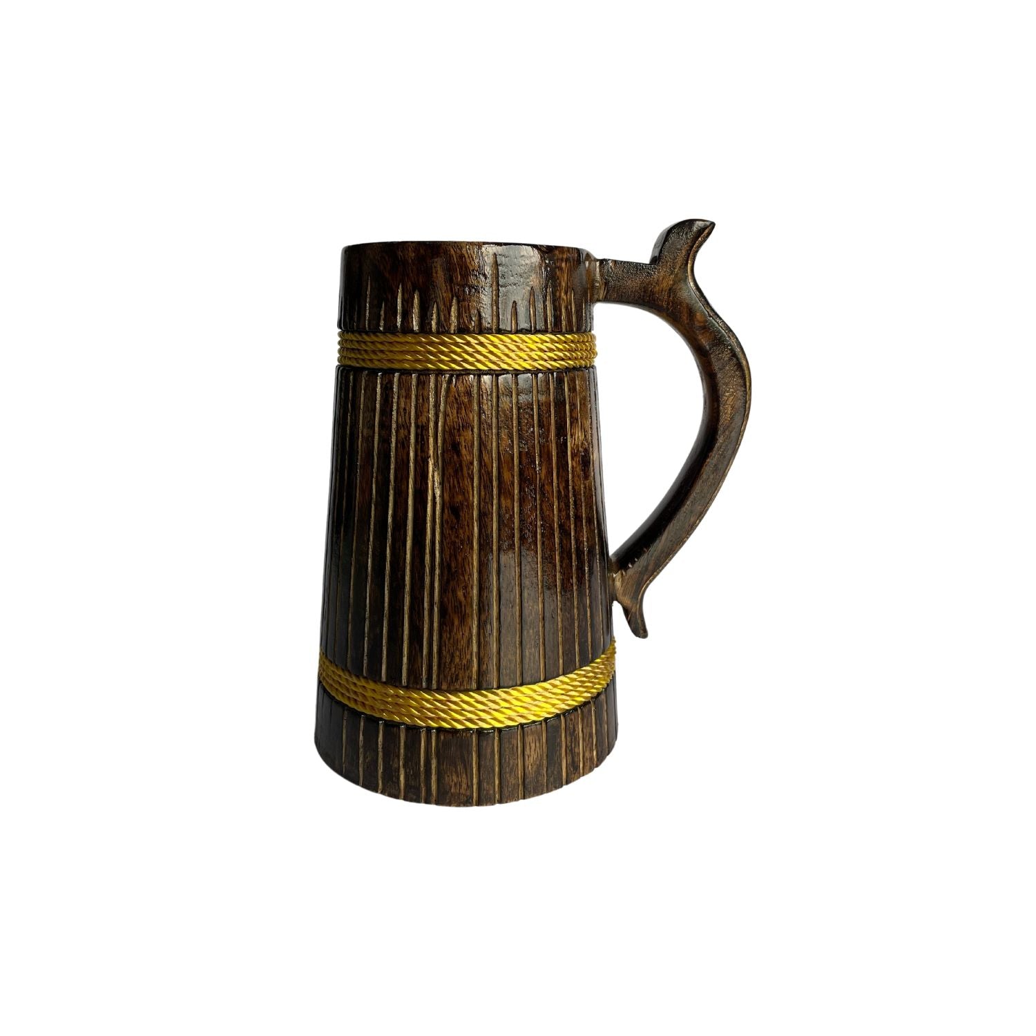 SuperGeneriX Beer Mug | Wooden Beer Mug | Craft Beer Mug | Barrel Shaped Jumbo Mug | Natural Beer Mug | Unique Beer Mug (Light Brown)