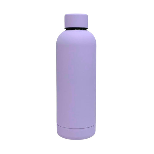 SuperGeneriX 17oz Matte Finish Stainless Steel Water Bottle | Vacuum Insulated Travel Bottle |12 hrs Hot & 18 hrs Cold| Smooth Rubber Finish Water Bottle (Black)