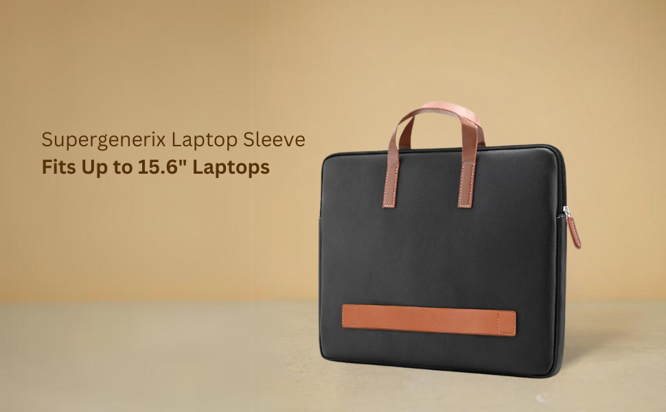 SuperGeneriX Laptop Sleeve with Handle, Compatible for 15'' to 15.6"" Inches laptops & Notebooks, Water-Resistant & Dura