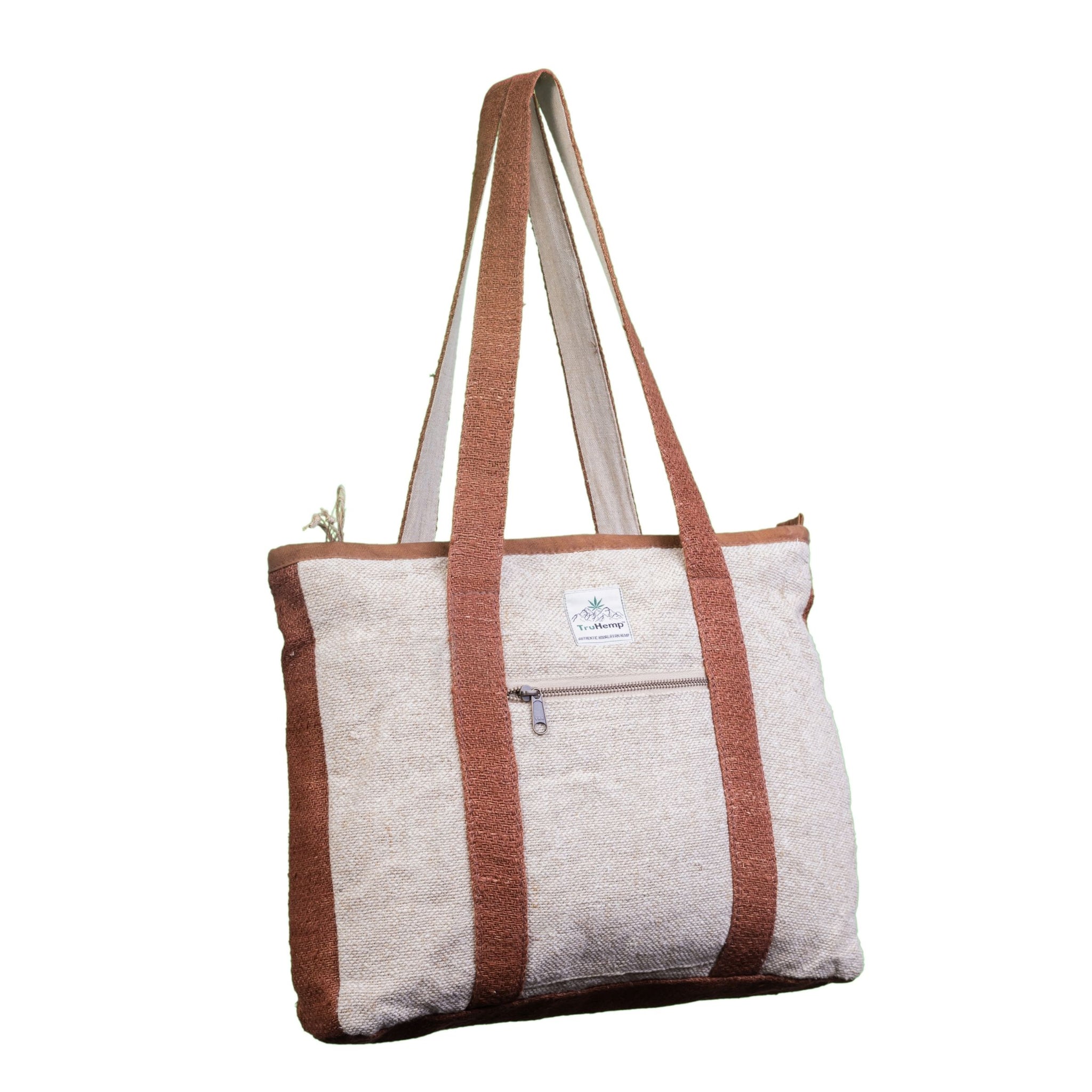 TruHemp Hemp Corporate Tote Bag– Durable Reusable Shoulder Bag for Office, Shopping, and Travel, Lightweight Large Tote with Sturdy Straps