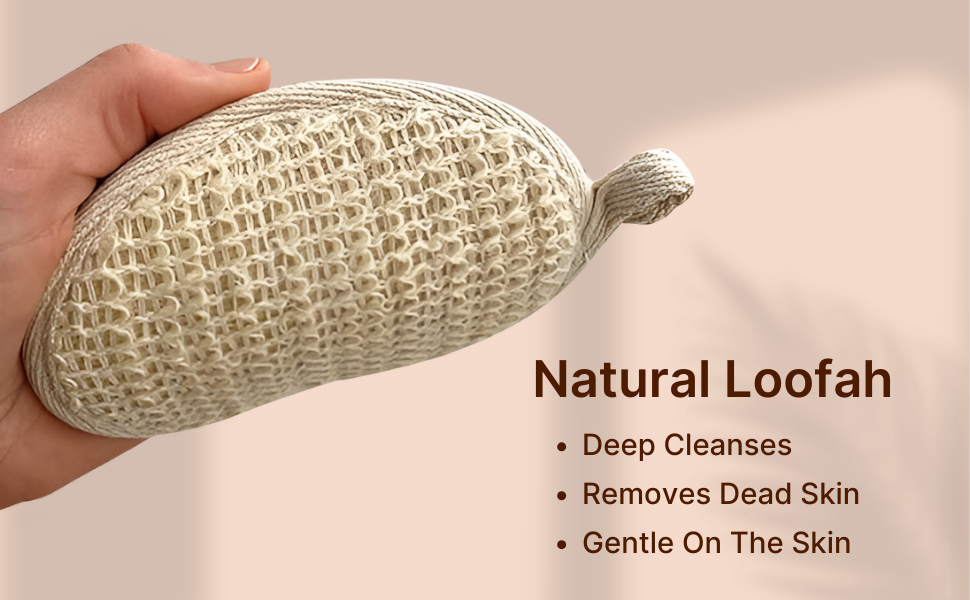 SuperGeneriX Ramie Bath Loofah & Mitt Set for Bathing (Pack of 2), Bathing Scrubber, Made of 100% Natural Ramie Fibre fo