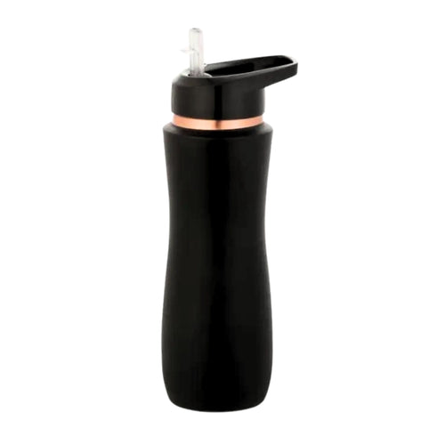 SuperGeneriX Copper Water Bottle (1 Litre), Leakproof, Pure Copper Water Bottle, Tamba Bottles, Authentic, Durable Bottle for Everyday Use (Sports Black)