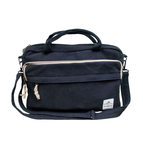TruHemp Handmade Hemp Side Bag with Cotton Blend– Durable and Stylish Crossbody Messenger Bag with Adjustable Strap