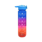 SuperGeneriX Motivational Water Bottle 1 Litre, Durable BPA-Free Leakproof Bottle with Time Marker for Office, Gym, Outd