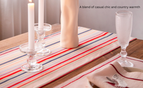 Holy Grail Homes Table Runner for Dining, 100% Cotton Boho Table Runner for Home Decor, Nature Inspired for Kitchen Dining Table, 14X82 inches for Dining & Parties