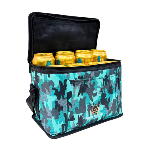 Outer Woods Insulated 8 Can Cooler Bag | Fits 8 x 500ml Beer Cans | Keep Drinks Cool for up to 10 Hours | Ideal for Carrying Beer, Soda, Juice, Milk and Water