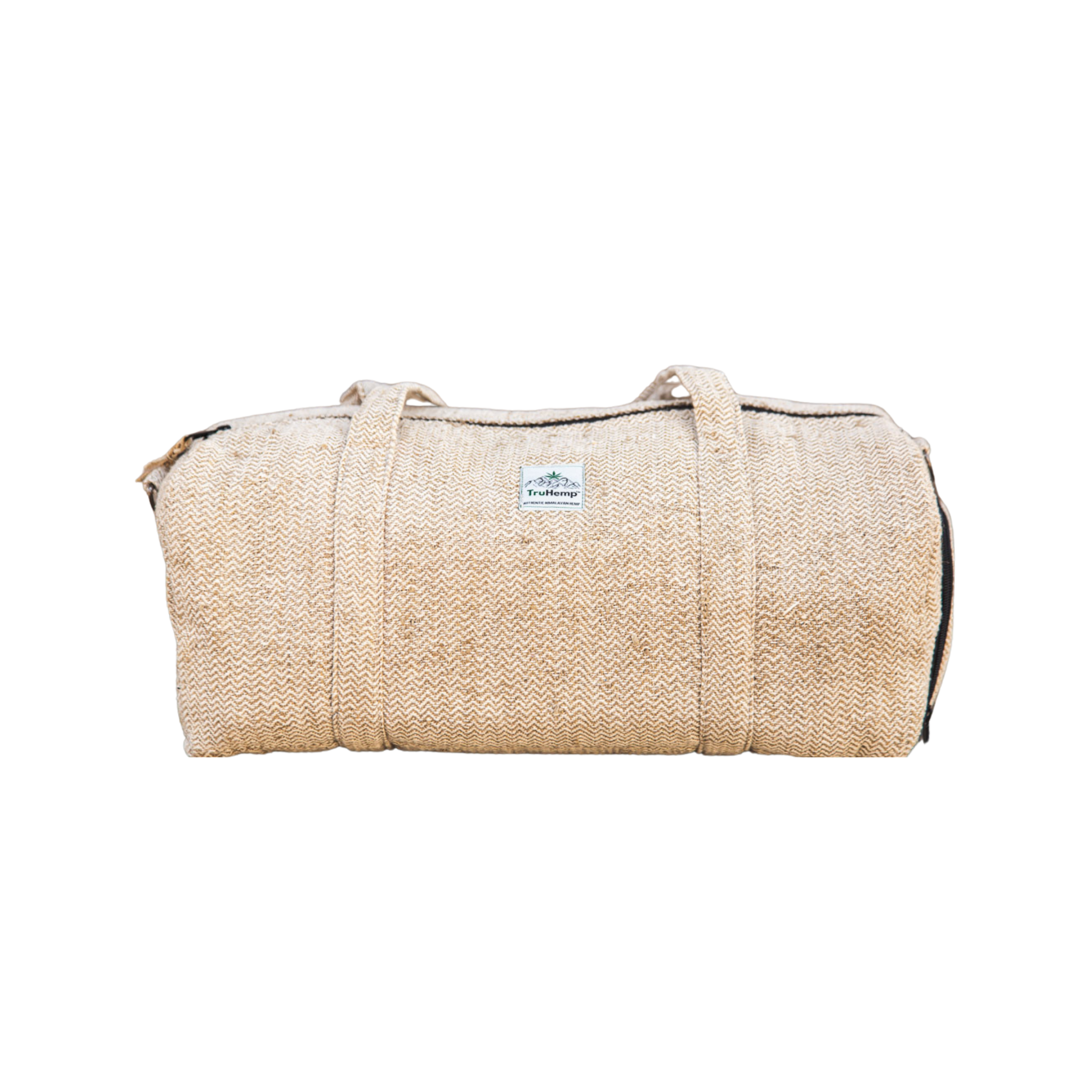 TruHemp Hemp Duffle Bag– Natural Travel Gym Bag with Shoe Compartment, Durable 30L Capacity with Dual YKK Zippered Sections