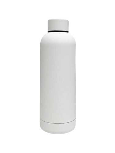 SuperGeneriX 17oz Matte Finish Stainless Steel Water Bottle | Vacuum Insulated Travel Bottle |12 hrs Hot & 18 hrs Cold| Smooth Rubber Finish Water Bottle (Black)