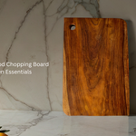 SuperGeneriX Wooden Chopping Board (10 Inch) | Round Wooden Chopping Board for Kitchen | Non-Slip Wooden Cutting Board |