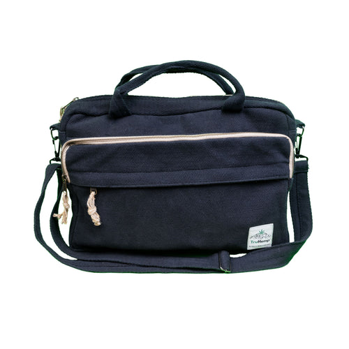 TruHemp Handmade Hemp Side Bag with Cotton Blend– Durable and Stylish Crossbody Messenger Bag with Adjustable Strap