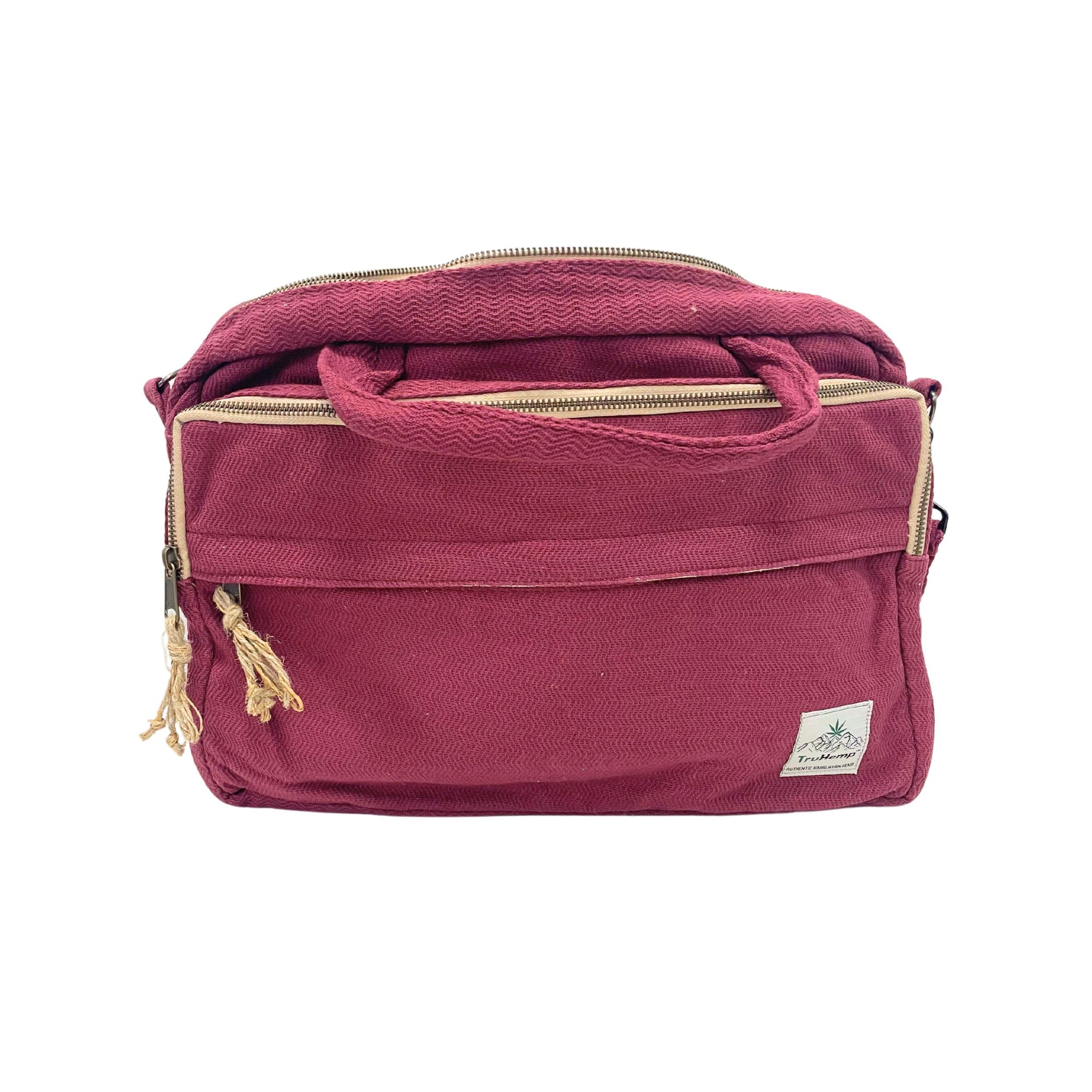 TruHemp Handmade Hemp Side Bag with Cotton Blend– Durable and Stylish Crossbody Messenger Bag with Adjustable Strap