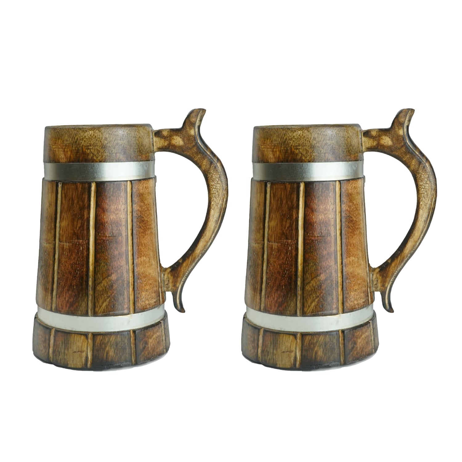 SuperGeneriX Beer Mug | Wooden Beer Mug | Craft Beer Mug | Barrel Shaped Jumbo Mug | Natural Beer Mug | Unique Beer Mug (Light Brown)