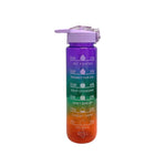 SuperGeneriX Motivational Water Bottle 1 Litre, Durable BPA-Free Leakproof Bottle with Time Marker for Office, Gym, Outd