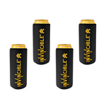 Outer Woods Insulated Beer Can Cooler Sleeve - Set of 4 | Fits 500ml Beer Can | Beer Can Cover (Coozie) with Easy Grip Band & Padded Fabric