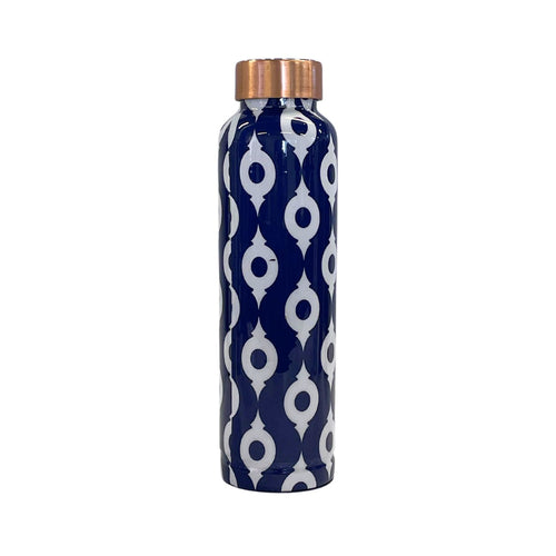 SuperGeneriX Copper Water Bottle (1 Litre), Leakproof, Pure Copper Water Bottle, Tamba Bottles, Authentic, Durable Bottle for Everyday Use (Imago Blue)