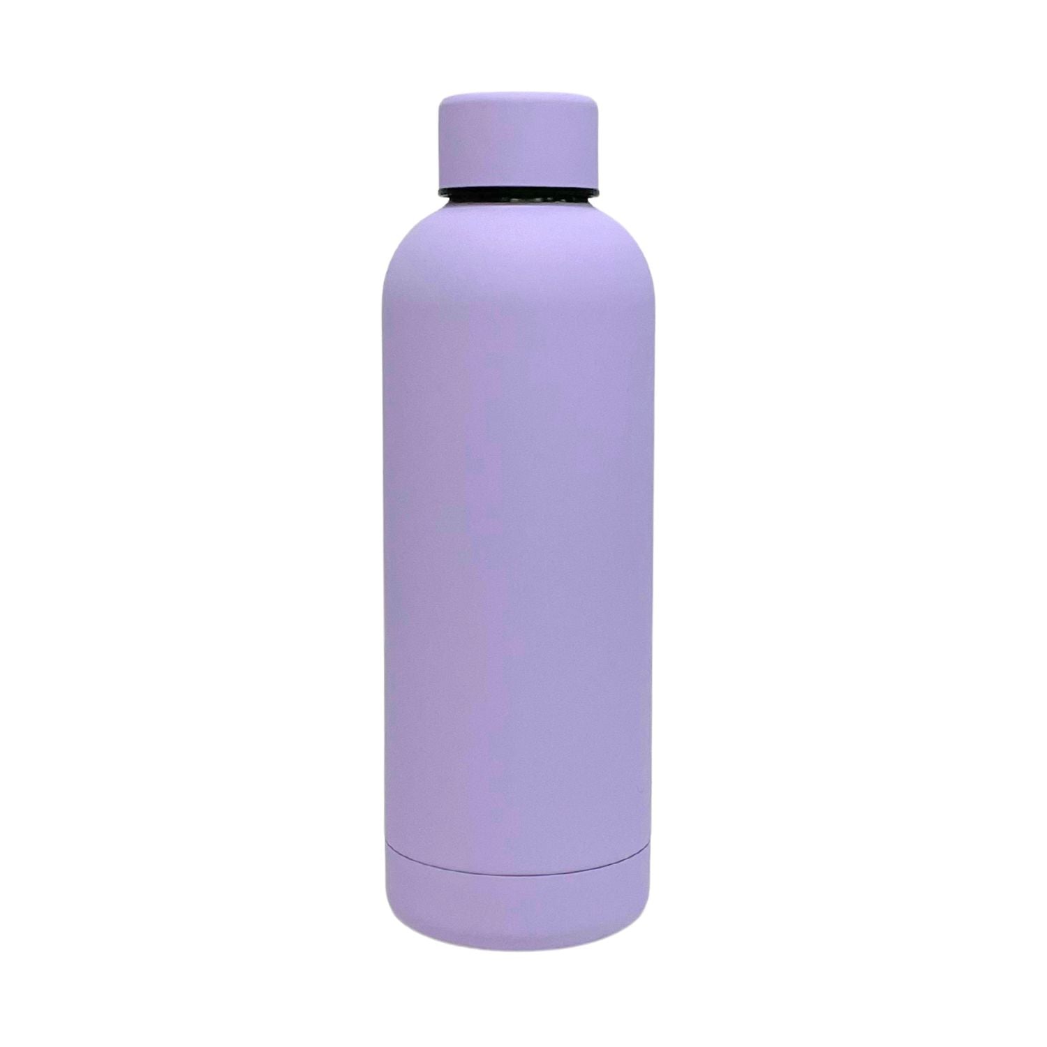 SuperGeneriX 17oz Matte Finish Stainless Steel Water Bottle | Vacuum Insulated Travel Bottle |12 hrs Hot & 18 hrs Cold| Smooth Rubber Finish Water Bottle (Black)