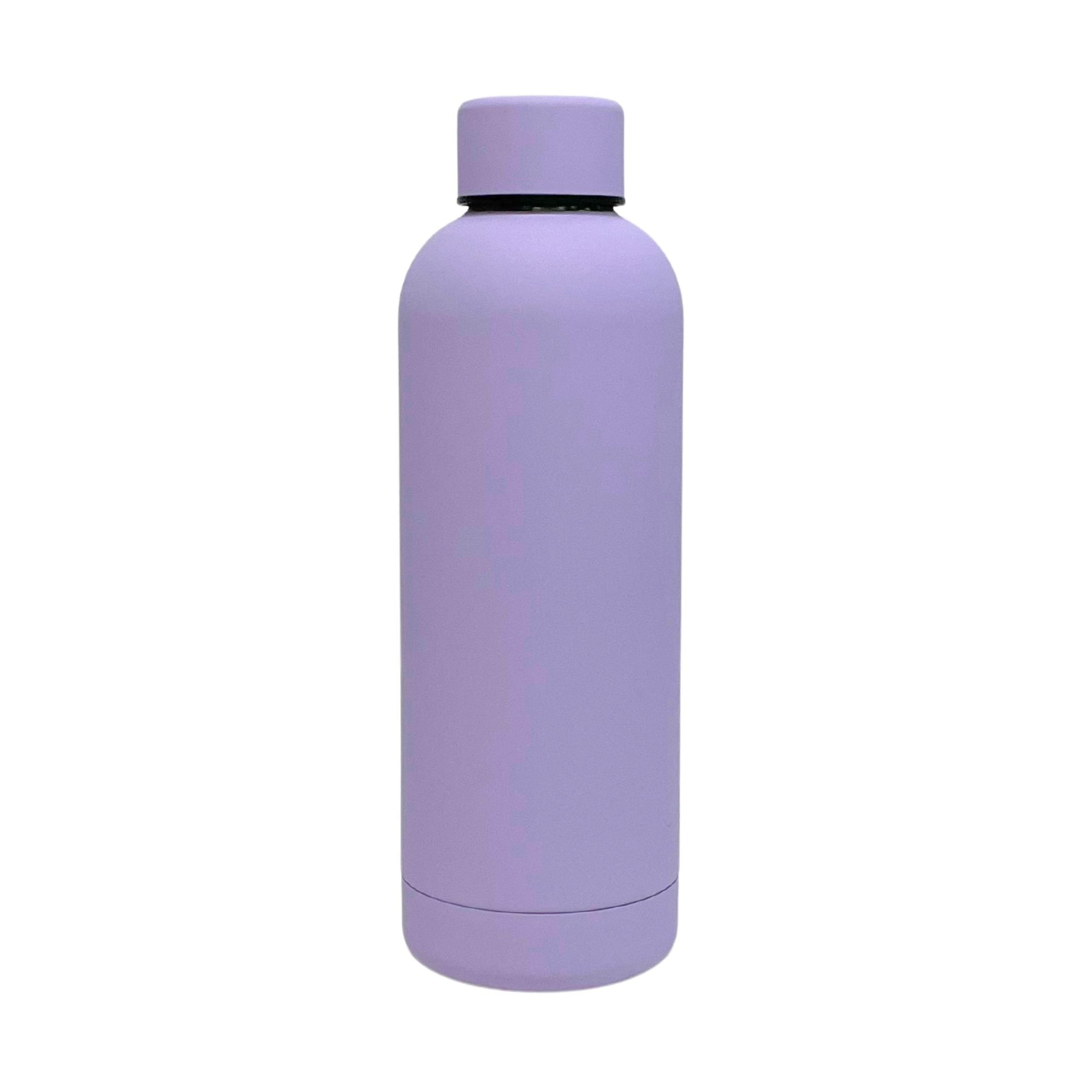 SuperGeneriX 17oz Matte Finish Stainless Steel Water Bottle | Vacuum Insulated Travel Bottle |12 hrs Hot & 18 hrs Cold| Smooth Rubber Finish Water Bottle (Black)