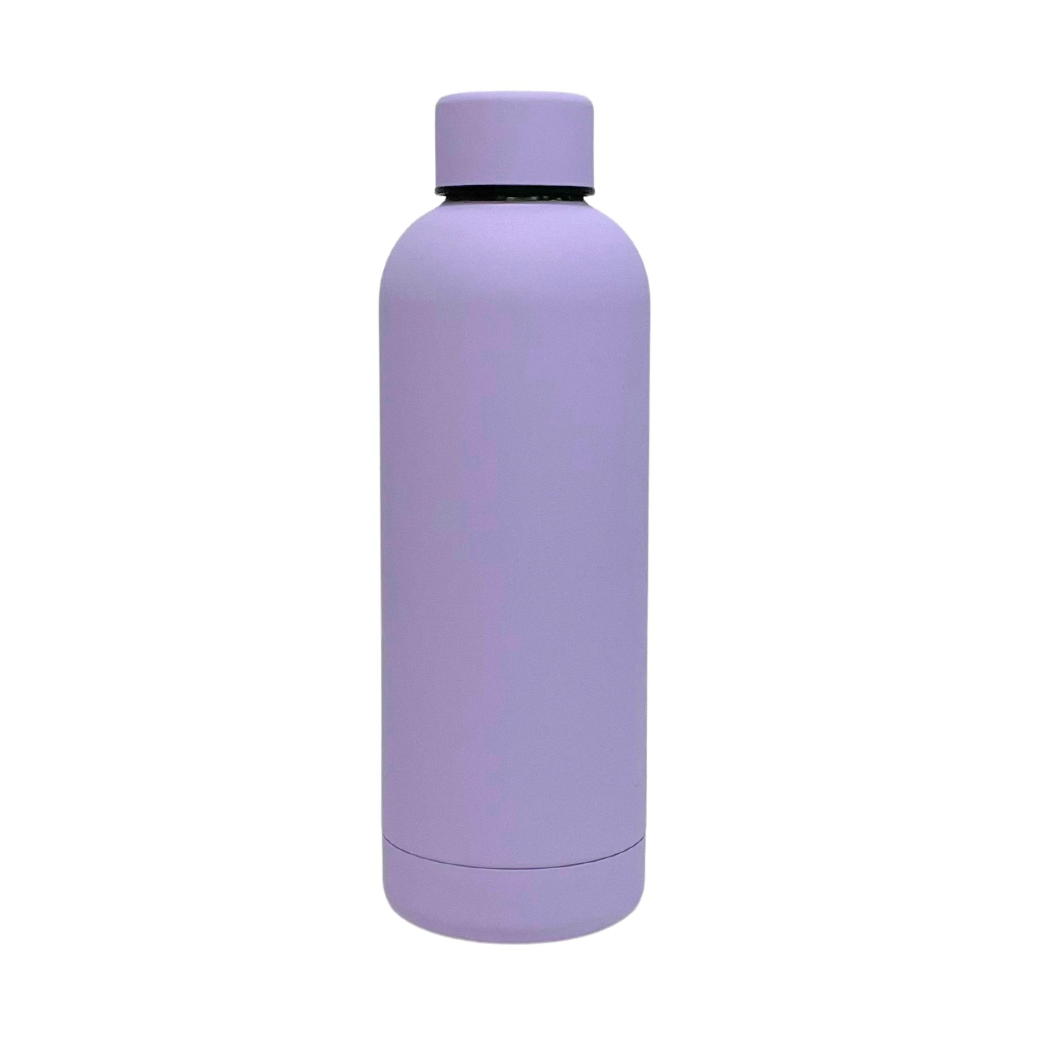 SuperGeneriX 17oz Matte Finish Stainless Steel Water Bottle | Vacuum Insulated Travel Bottle |12 hrs Hot & 18 hrs Cold| Smooth Rubber Finish Water Bottle (Black)