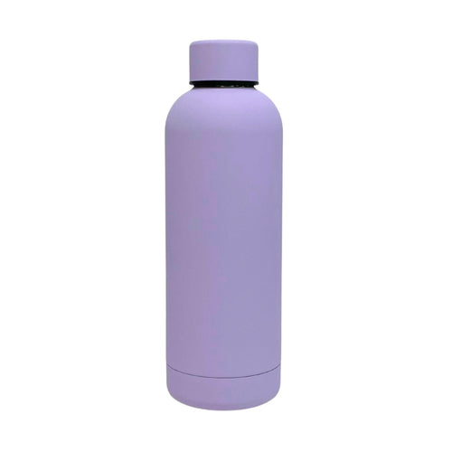 SuperGeneriX 17oz Matte Finish Stainless Steel Water Bottle | Vacuum Insulated Travel Bottle |12 hrs Hot & 18 hrs Cold| Smooth Rubber Finish Water Bottle (Black)