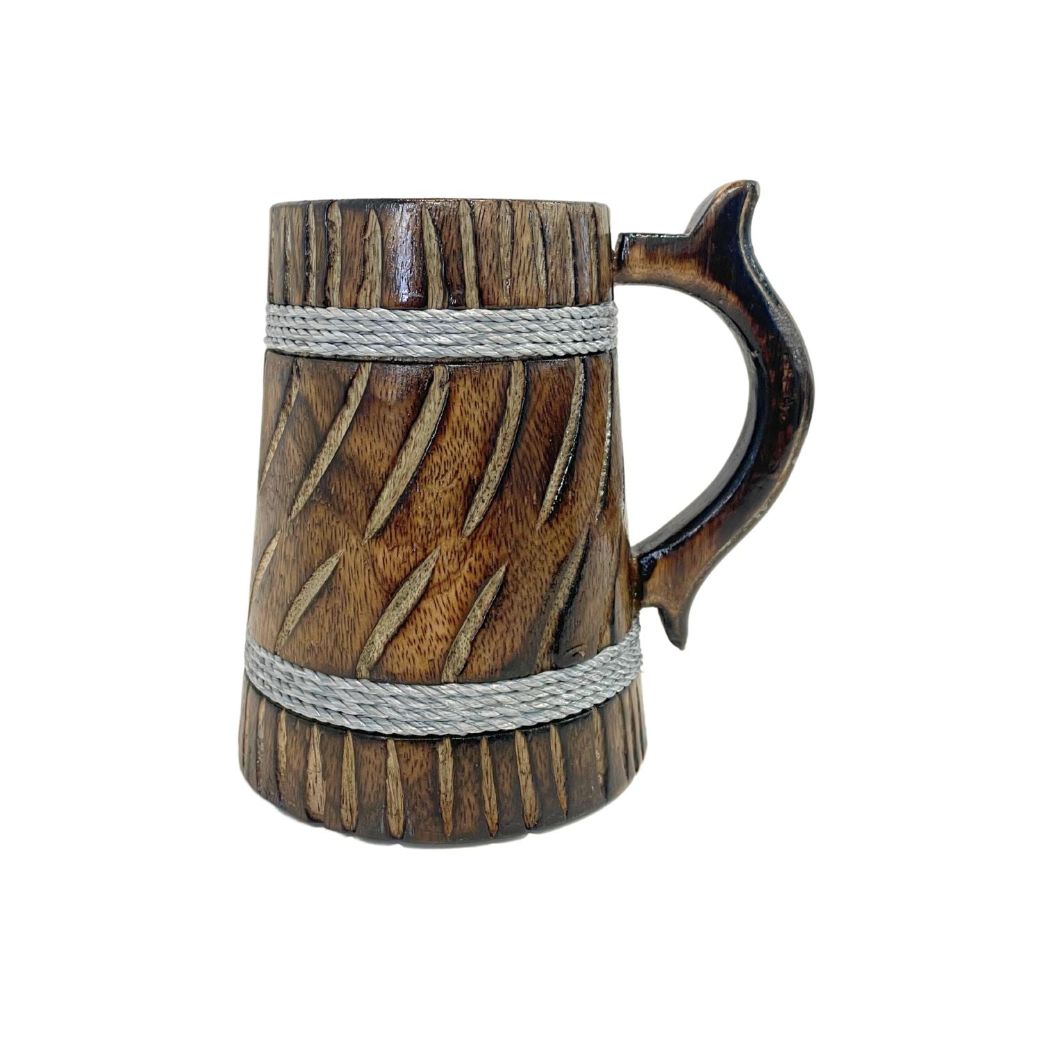 SuperGeneriX Beer Mug | Wooden Beer Mug | Craft Beer Mug | Barrel Shaped Jumbo Mug | Natural Beer Mug | Unique Beer Mug (Light Brown)