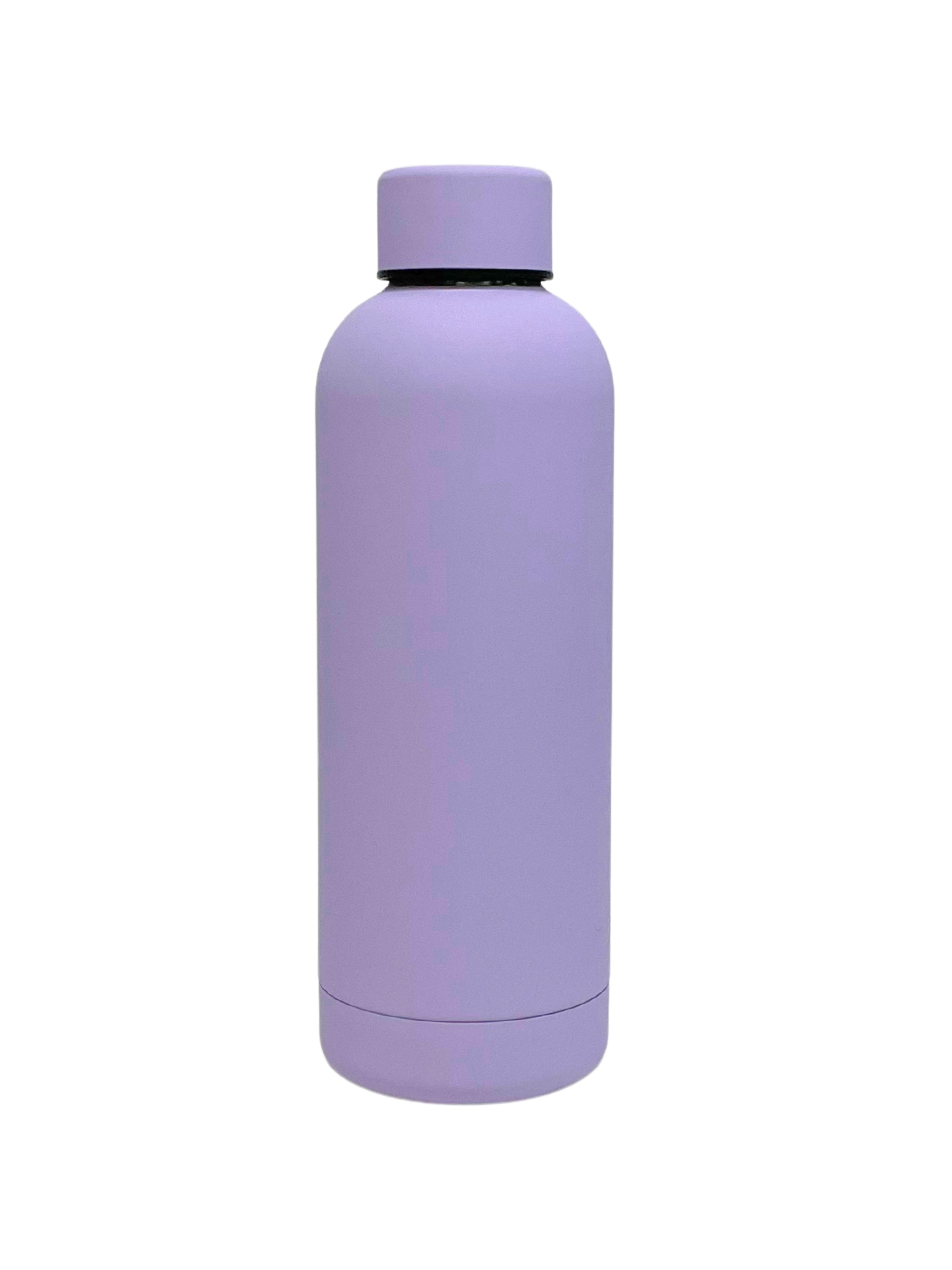 SuperGeneriX 17oz Matte Finish Stainless Steel Water Bottle | Vacuum Insulated Travel Bottle |12 hrs Hot & 18 hrs Cold| Smooth Rubber Finish Water Bottle (Black)