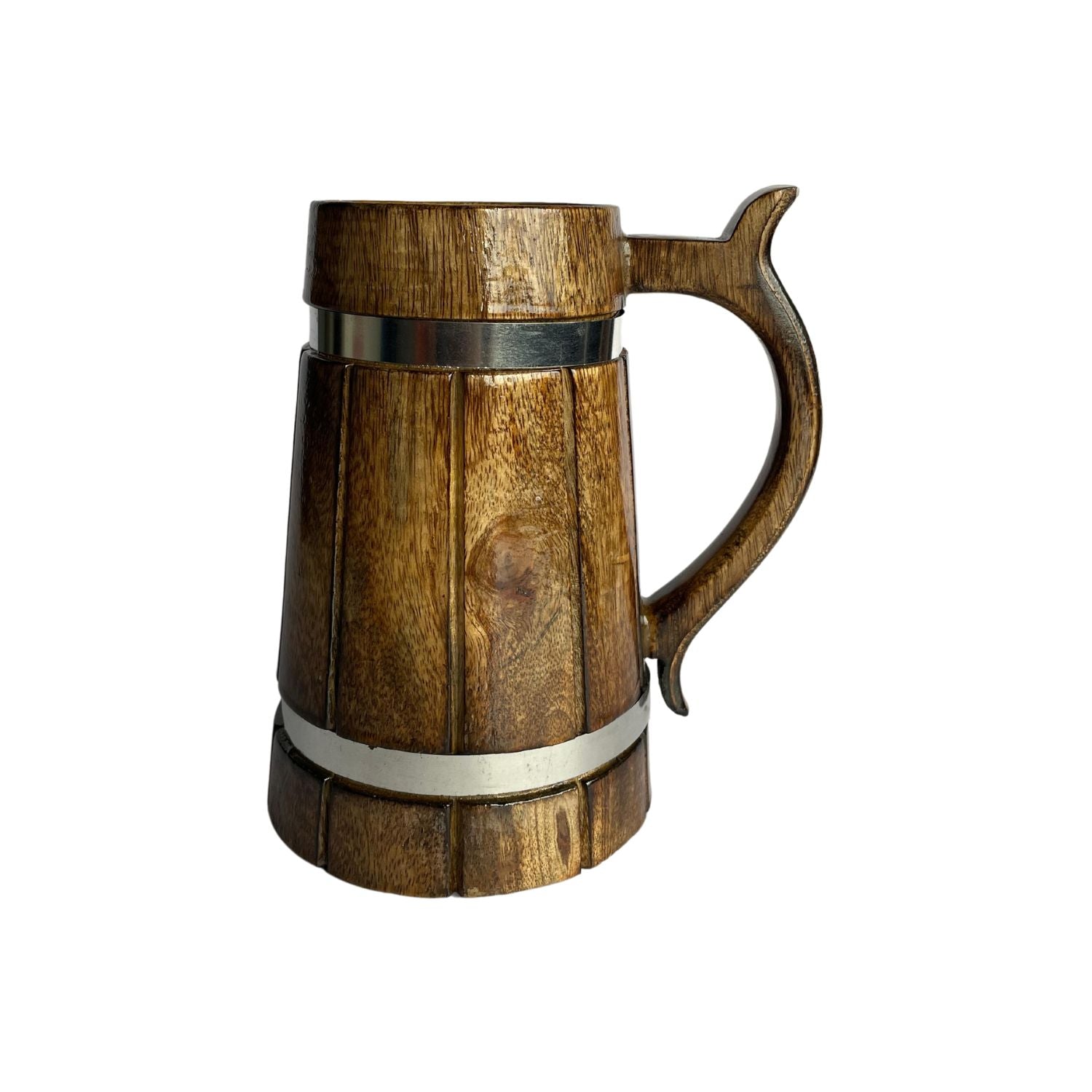 SuperGeneriX Beer Mug | Wooden Beer Mug | Craft Beer Mug | Barrel Shaped Jumbo Mug | Natural Beer Mug | Unique Beer Mug (Light Brown)