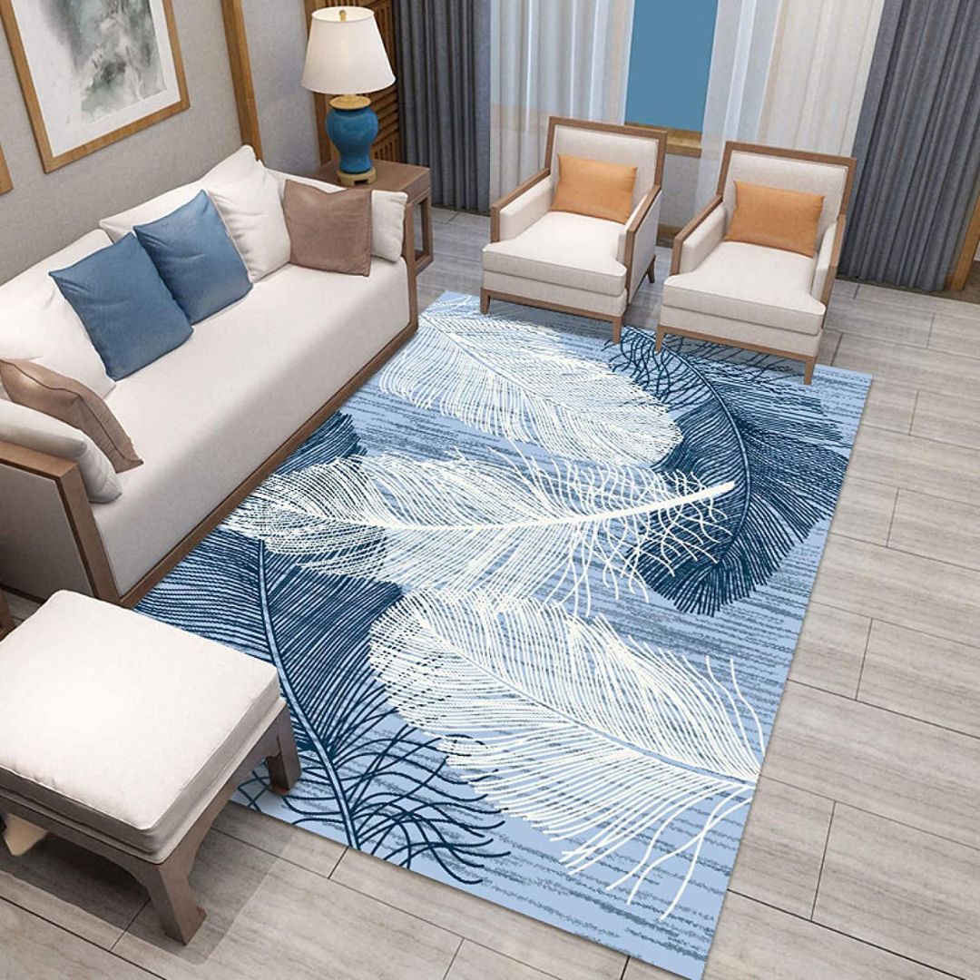 Washable Area Rug, Microfiber Material, Non-Slip Carpet for Living Room, Foldable Floor Cover, Machine Washable Rug for Bedroom & Office