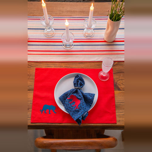 Holy Grail Homes 100% Cotton Table Linen Set of 6 Placemats, 6 Napkins, 1 Table Runner, for Decoration, Holiday Party, Wedding & Dining French Inspired Table Linen Set for Kitchen