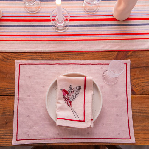 Holy Grail Homes 100% Cotton Table Linen Set of 6 Placemats, 6 Napkins, 1 Table Runner, for Decoration, Holiday Party, Wedding & Dining French Inspired Table Linen Set for Kitchen