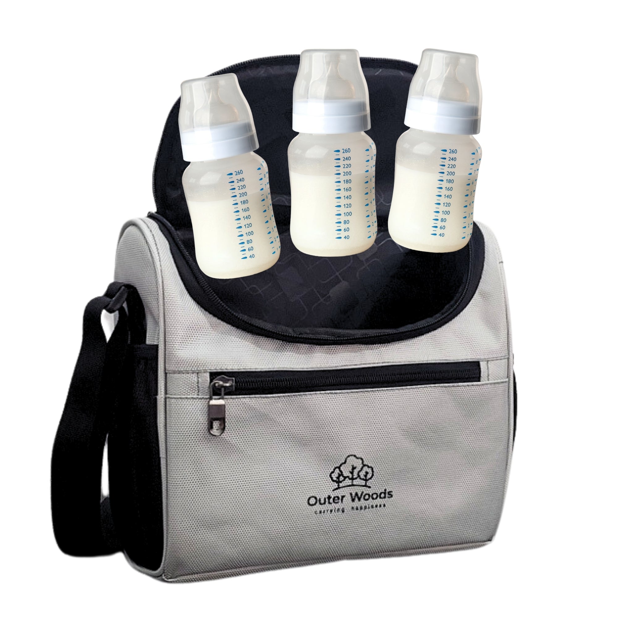 Outer Woods Insulated Breast Milk Cooler Bag with 4 Ice Gel Packs, Keeps Milk and Food Cool for 6 to 8 Hours, Thermal Insulated Baby Travel Bag