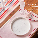 Holy Grail Homes 100% Cotton Table Linen Set of 6 Placemats, 6 Napkins, 1 Table Runner, for Decoration, Holiday Party, Wedding & Dining French Inspired Table Linen Set for Kitchen