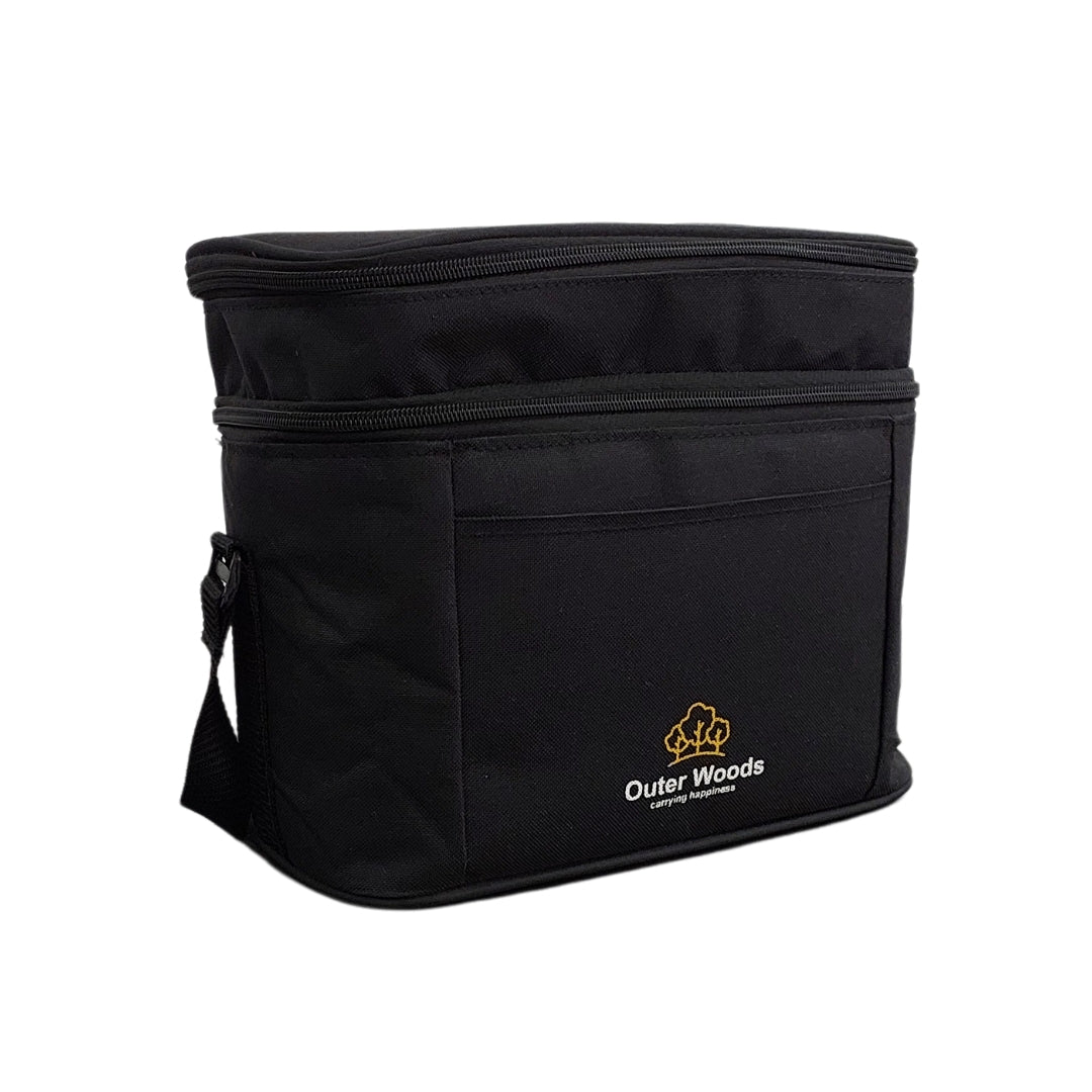 Outer Woods Insulated 6 Can Cooler Bag Dual Compartment, Fits 6 x 500ml Beer Cans & Snacks, Keeps Beer Cans Cool for up to 10 Hours, Ideal for Carrying Food, Beer, Soda, Juice and Milk