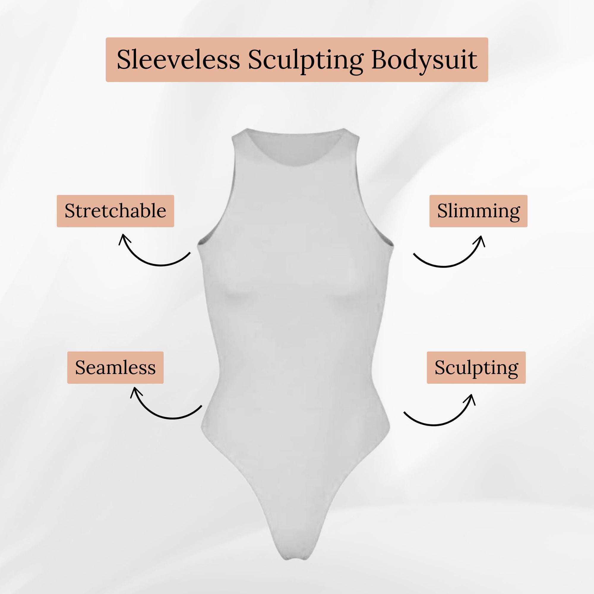 Seamless Sculpting Bodysuit Sleeveless Bodysuit for Women Shapewear Bodysuit Tummy Control Shapewear