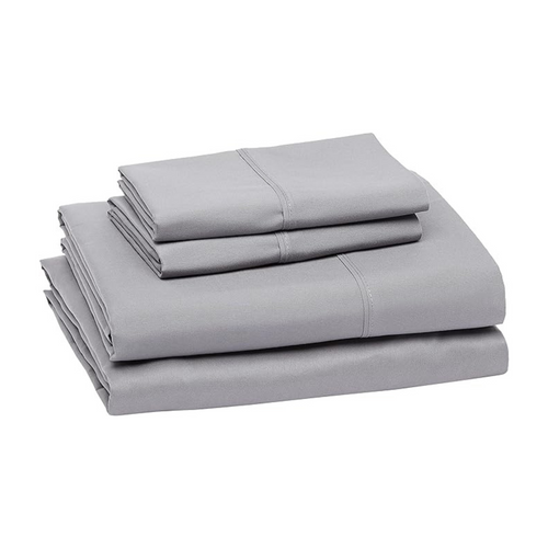 bellolin 100% Cotton Bed Sheet Set with Deep Pocket, 400 Thread Count Extra Soft Bed Sheet, Cooling Sheet with 2 Pillow Covers - 4 Piece Set
