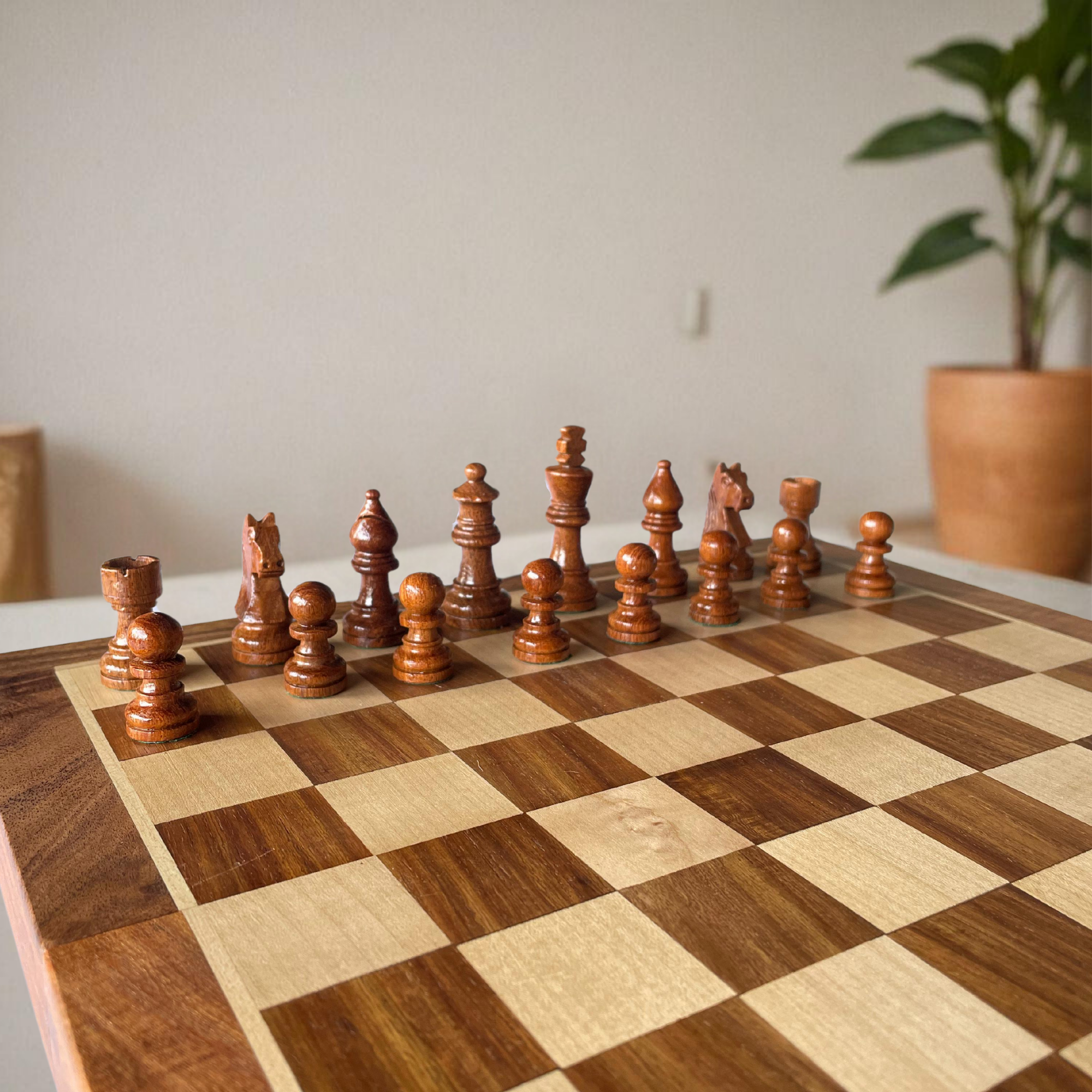 SuperGeneriX Wooden Chess Board | Handcrafted Chess Set | Magnetic Pieces | Foldable Board | Chess Board for Adults & Ki