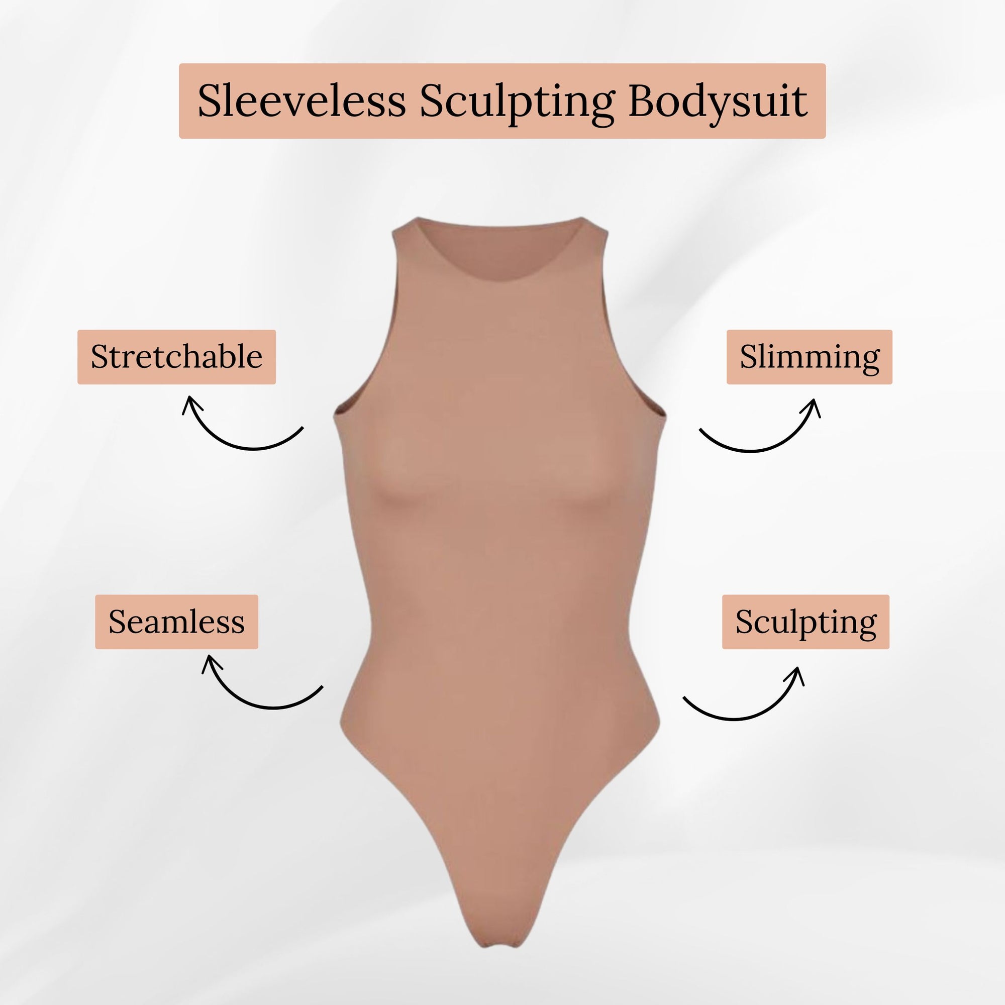 Seamless Sculpting Bodysuit Sleeveless Bodysuit for Women Shapewear Bodysuit Tummy Control Shapewear