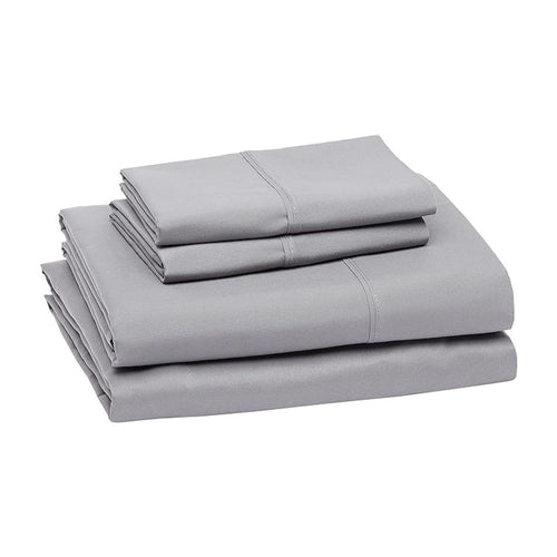 bellolin 100% Cotton Bed Sheet Set with Deep Pocket, 400 Thread Count Extra Soft Bed Sheet, Cooling Sheet with 2 Pillow Covers - 4 Piece Set