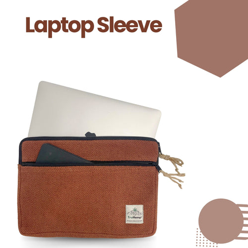 TruHemp Laptop Sleeve – Durable 14-Inch Laptop Cover with Zipper, Lightweight Water-Resistant Case for Travel & Work