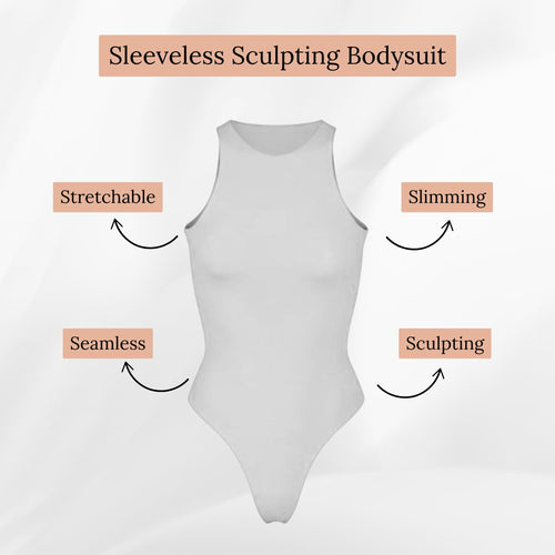 Seamless Sculpting Bodysuit Sleeveless Bodysuit for Women Shapewear Bodysuit Tummy Control Shapewear