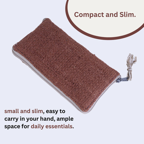 TruHemp Maya Hemp Clutch Wallet, Compact and Lightweight with Multiple Card Slots– Stylish and Durable Travel Purse for Women