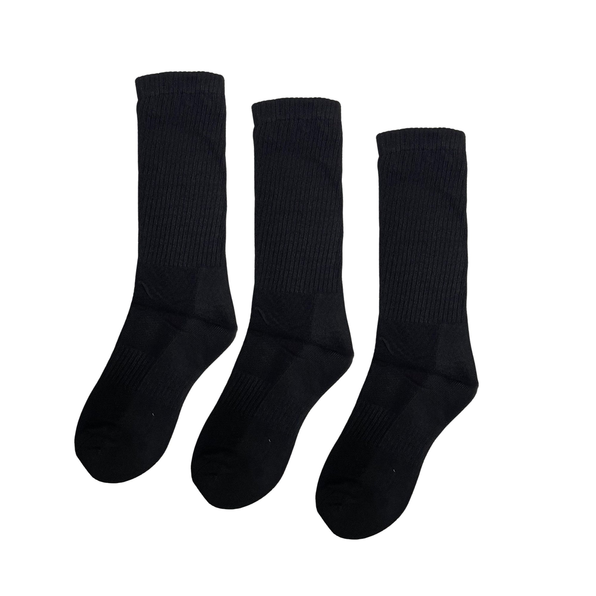 SuperGeneriX Athletic Crew Socks for Men | Crew Length Socks for Sports | Polyester Crew Length Socks | Pack of 6 (US, Alpha, One Size, Regular, Regular, 6, White)