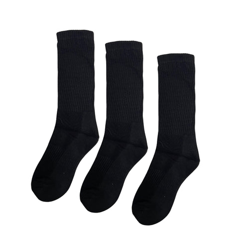 SuperGeneriX Athletic Crew Socks for Men | Crew Length Socks for Sports | Polyester Crew Length Socks | Pack of 6 (US, Alpha, One Size, Regular, Regular, 6, White)