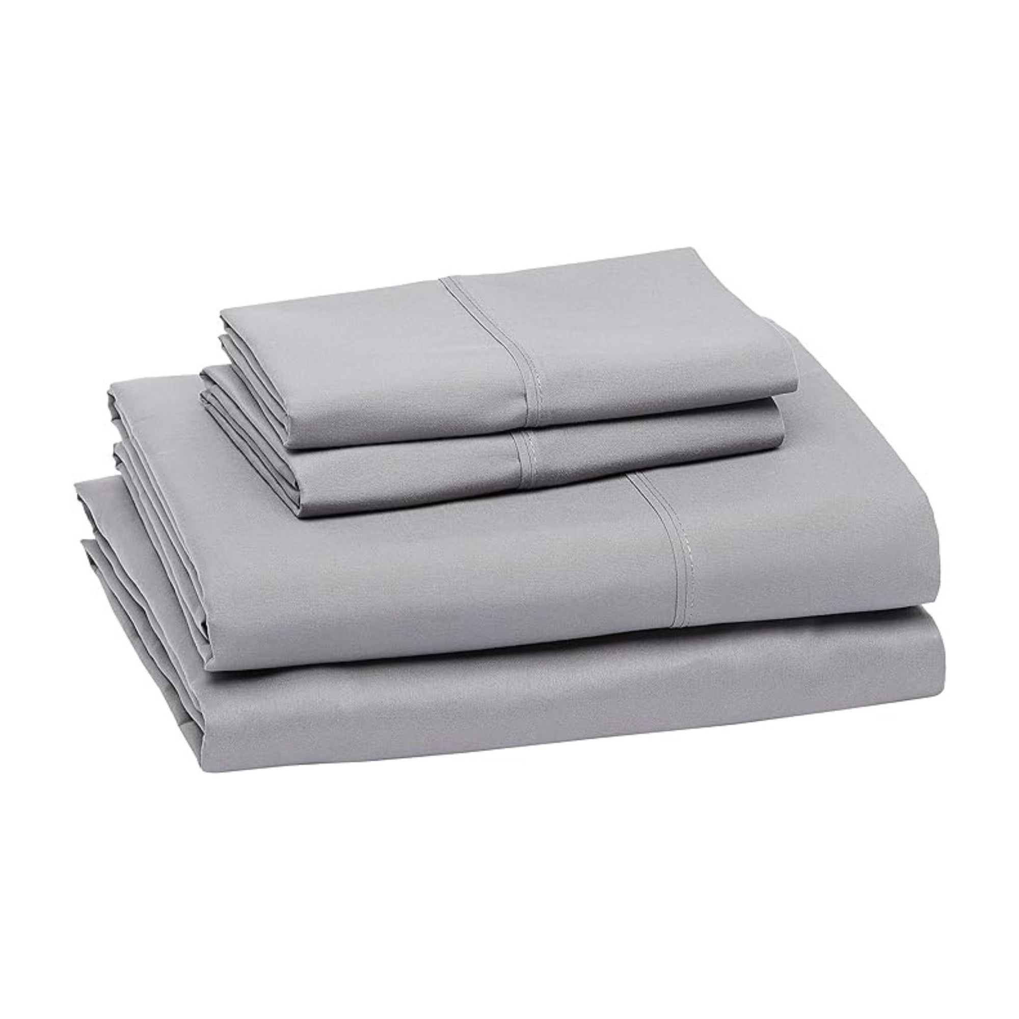 bellolin 100% Cotton Bed Sheet Set with Deep Pocket, 400 Thread Count Extra Soft Bed Sheet, Cooling Sheet with 2 Pillow Covers - 4 Piece Set