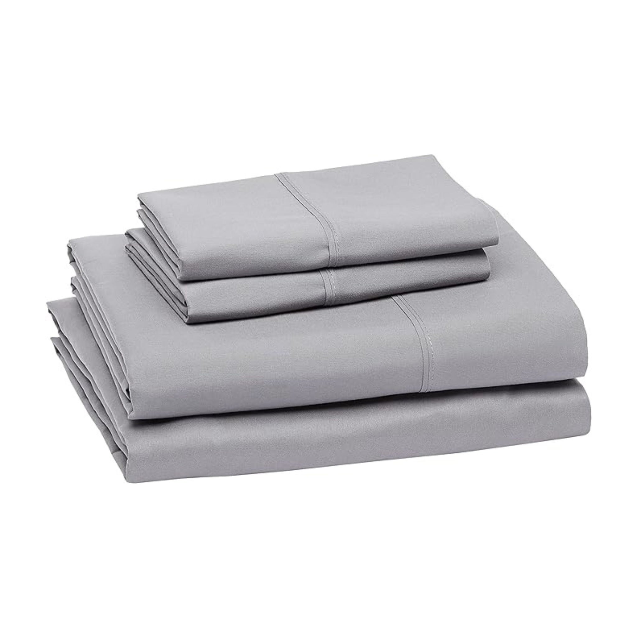 bellolin 100% Cotton Bed Sheet Set with Deep Pocket, 400 Thread Count Extra Soft Bed Sheet, Cooling Sheet with 2 Pillow Covers - 4 Piece Set