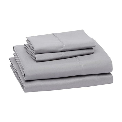 bellolin 100% Cotton Bed Sheet Set with Deep Pocket, 400 Thread Count Extra Soft Bed Sheet, Cooling Sheet with 2 Pillow Covers - 4 Piece Set