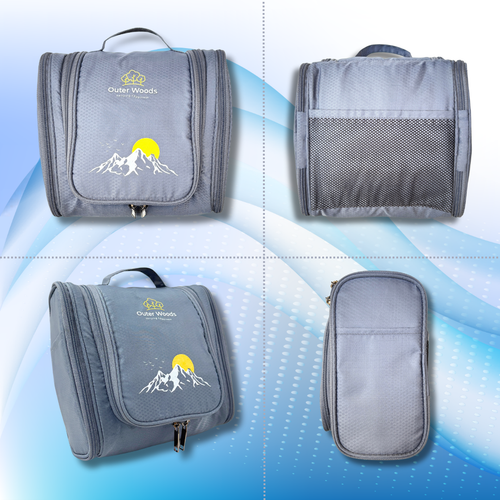 Outer Woods Travel Toiletry Bag with Hanging Hook, Waterproof Travel Pouch with Multiple Compartments for Cosmetics and Toiletries