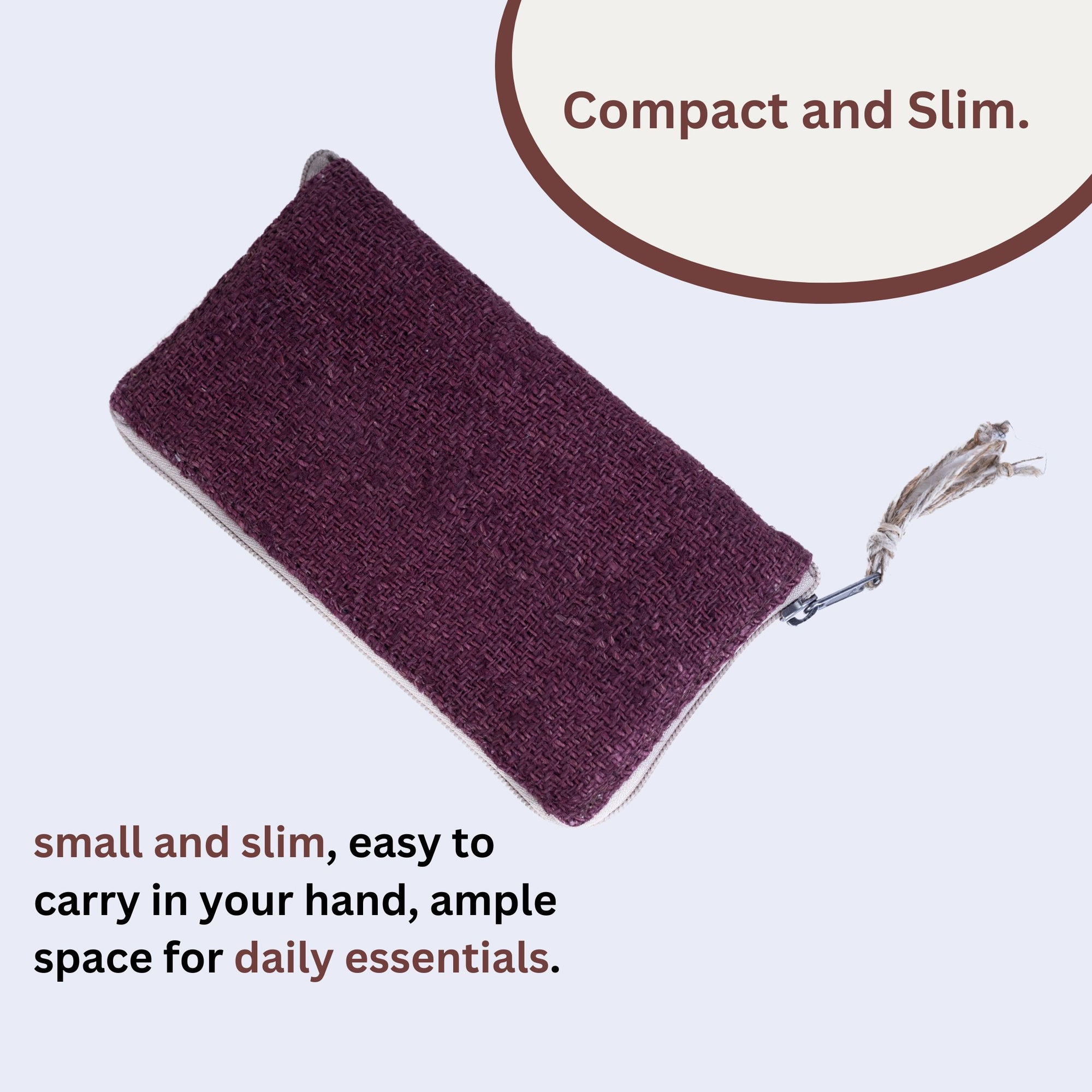 TruHemp Maya Hemp Clutch Wallet, Compact and Lightweight with Multiple Card Slots– Stylish and Durable Travel Purse for Women