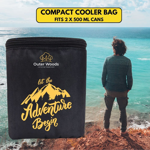 Outer Woods Insulated Beer Can Cooler Sleeve - Set of 4 | Fits 500ml Beer Can | Beer Can Cover (Coozie) with Easy Grip Band & Padded Fabric